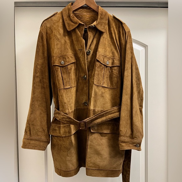 Lauren Ralph Lauren Jackets & Blazers - Lauren Ralph Lauren 100% Leather Suede Trench Coat